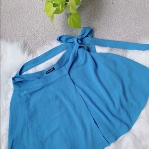 American Apparel Blue Wrap Skirt